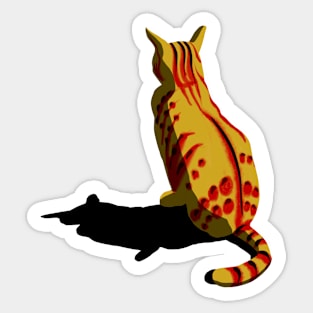 The mysterious cat Sticker